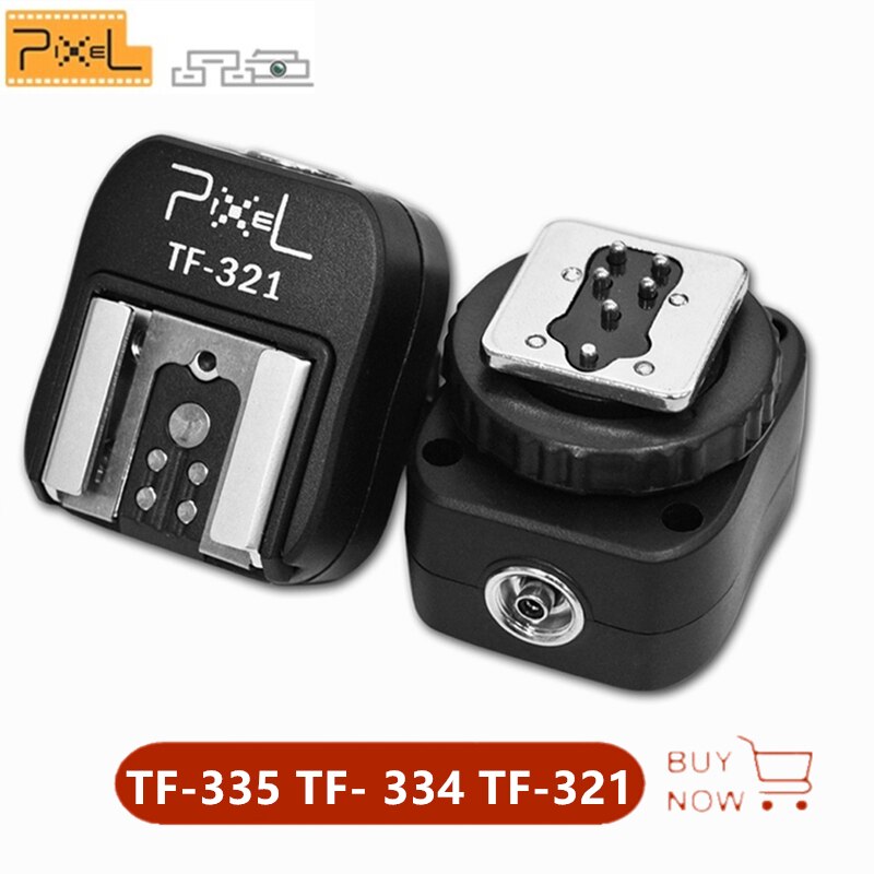Pixel TF-335-Adaptador de zapata para Flash TF- 334 TF-321 TTL, convertidor para Canon, Sony, cable controlador de cámara Canon/Nikon