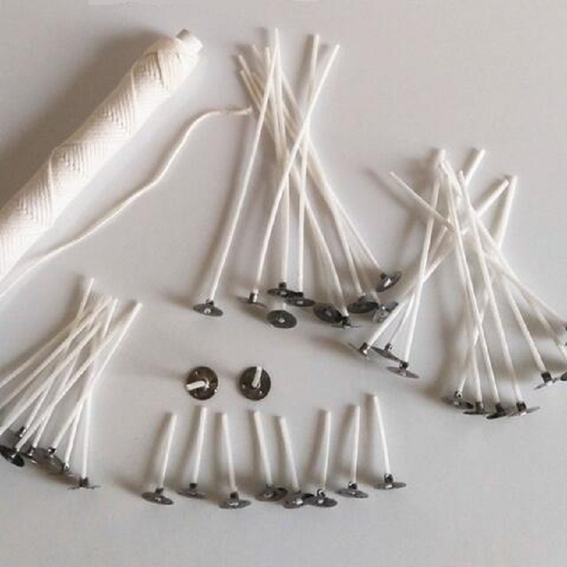 30 kpl tee itse kynttilän valmistustarvikkeet kynttilän sydän puuvillasydän vahattu välilehdellä diy art kynttilöiden tarvikkeet koristelu