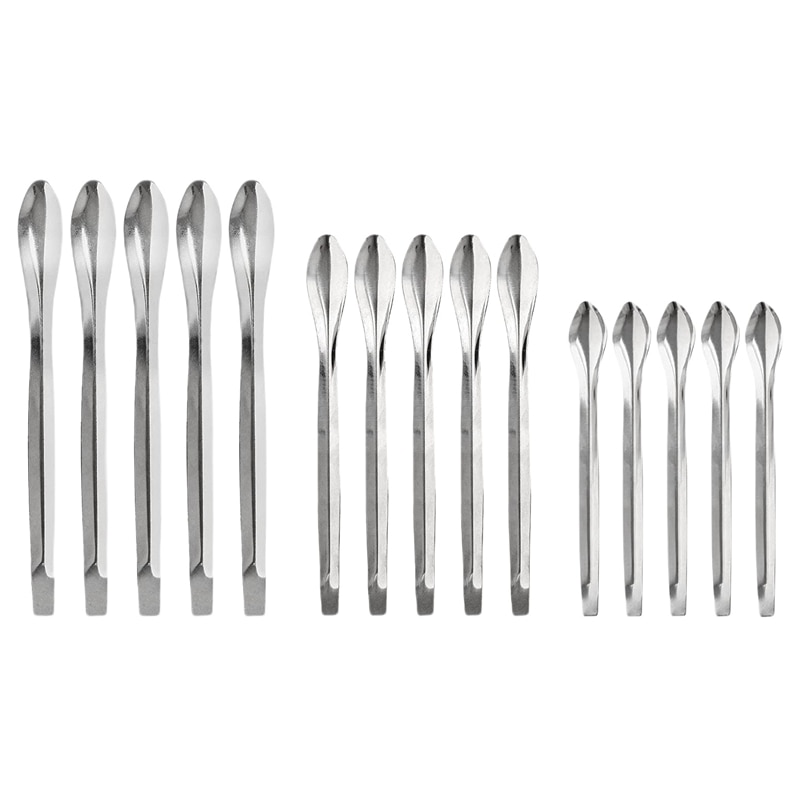 Lab Spatula Stainless Steel 15 PCS Lab Spoon Micro-Scoop Laboratory Tiny Spoon for Reagent Sampling Mixing: Default Title