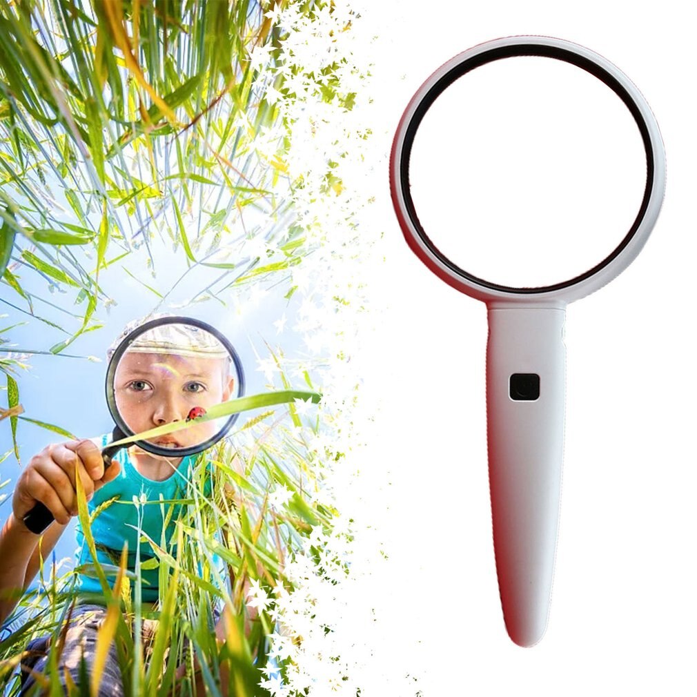 Handheld Reading Magnifier 3 Groups Of Lenses With Different Magnification Portable Magnifier With LED Light