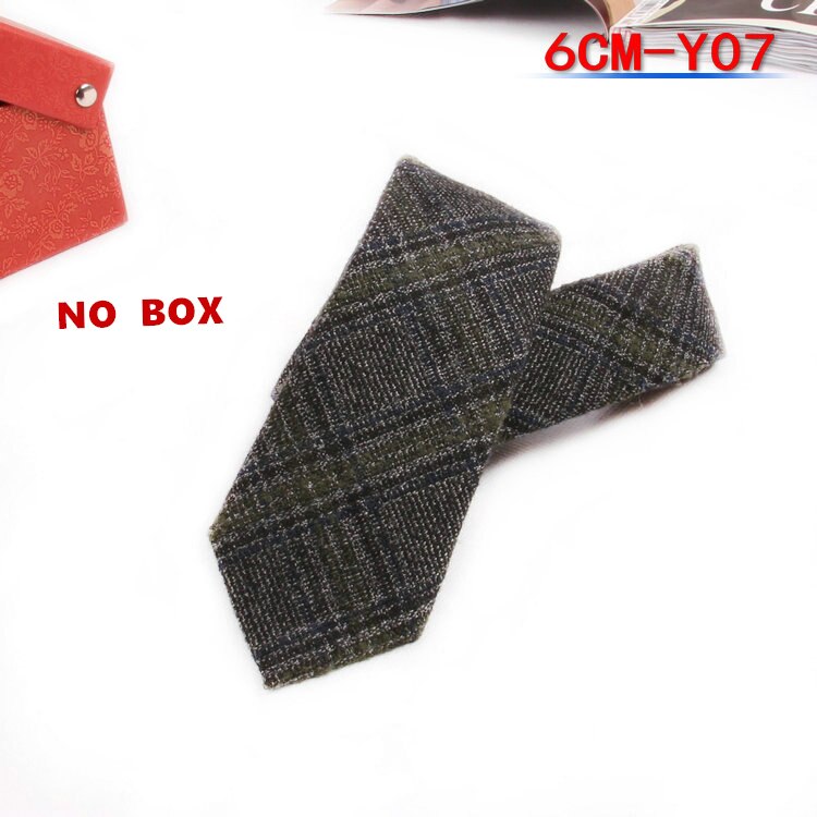 Corbata estrecha de lana de para el trabajo masculino, corbata informal para el novio de la boda, corbatas de 6CM, corbata Formal, corbatas para el novio, para hombres: Y07