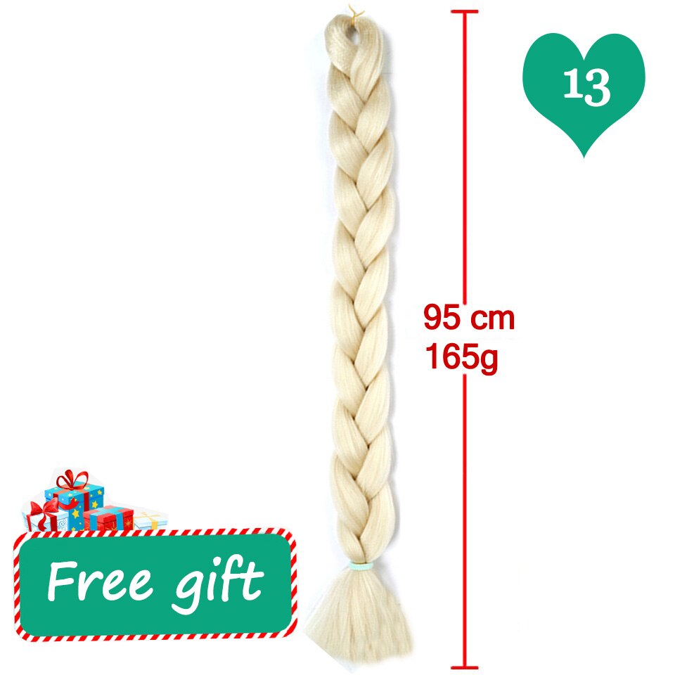 MEIFAN – tresses synthétiques longues, mèches Jumbo de couleur ombrée, Extension capillaire, queue de cochon africaine: 13