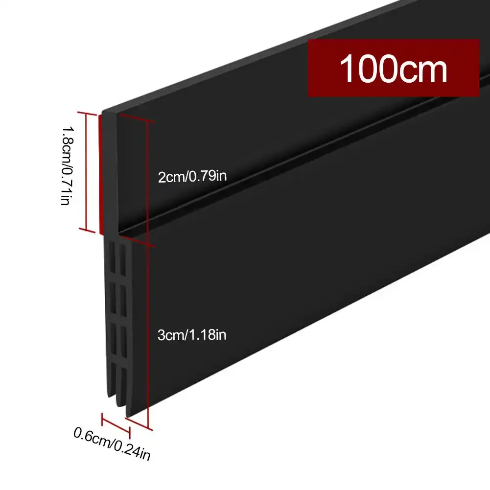 100cm Silicone Door Draught Excluder Door Bottom Sealing Strip Tape Weatherstrip Waterproof Wind Proof Sound Insulation Tape: camel