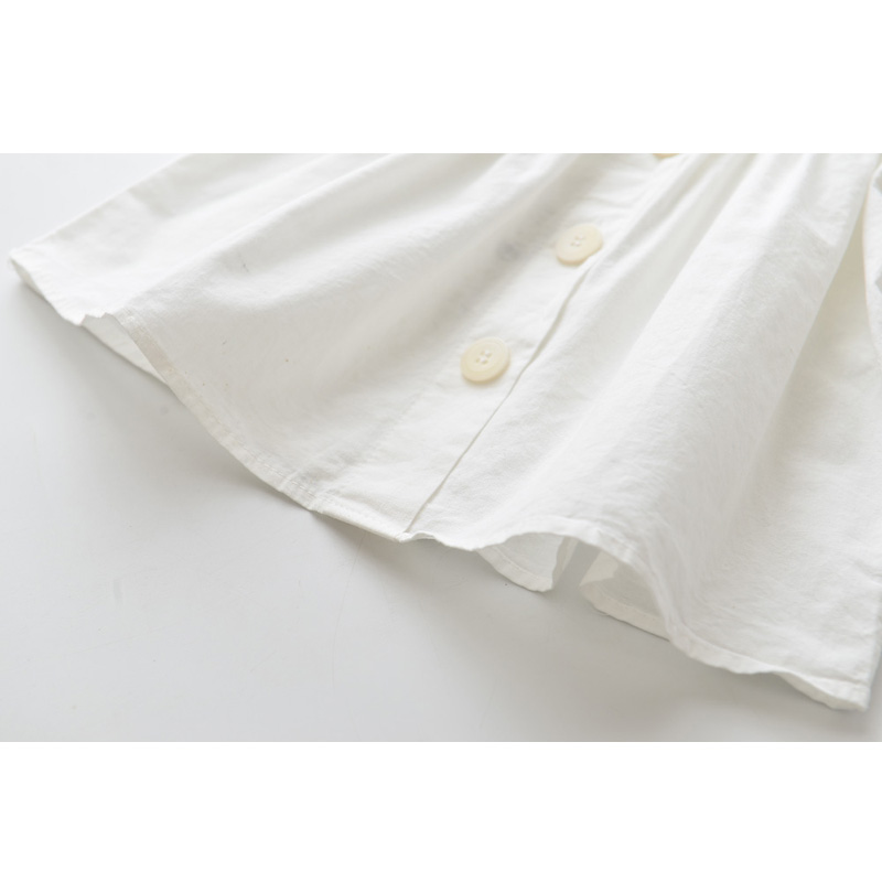 Elsker dd&amp;mm piger skjorter 2022 sommer børn & #39 ;s slid piger søde blomster små fisk rmbroderi skulder kortærmet skjorte