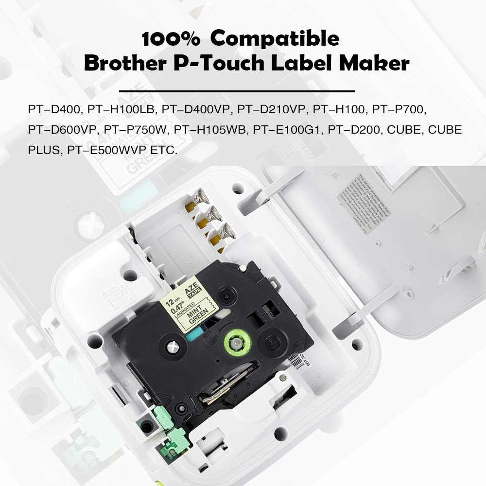 Compatible con impresora de etiquetas Brother p-touch, 12mm, TZ-231, TZ-335, TZ-MQP35, TZ-MQ835, TZ-MQG31, TZ-B31