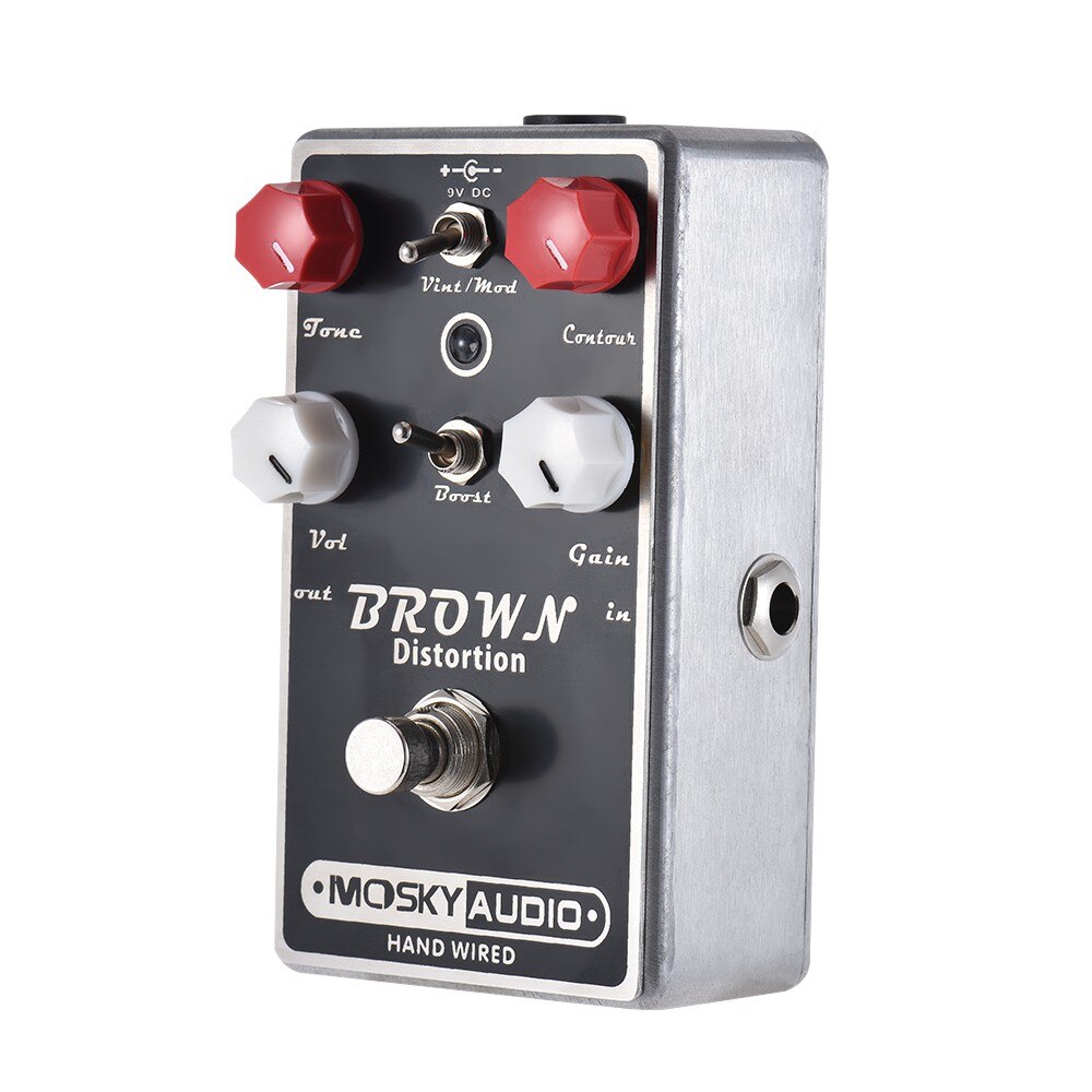 MOSKY BROWN Distortion Guitar Effect Pedal Full Metal Shell True Bypass Distortion Effect Guitar Pedal
