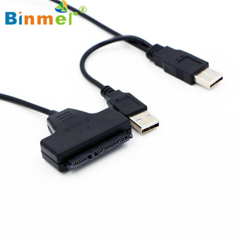 Binmer USB 2.0 SATA 7 + 22Pin à USB 2.0 câble adaptateur pour 2.5 HDD ordinateur portable disque dur transformer Micro Sep 12