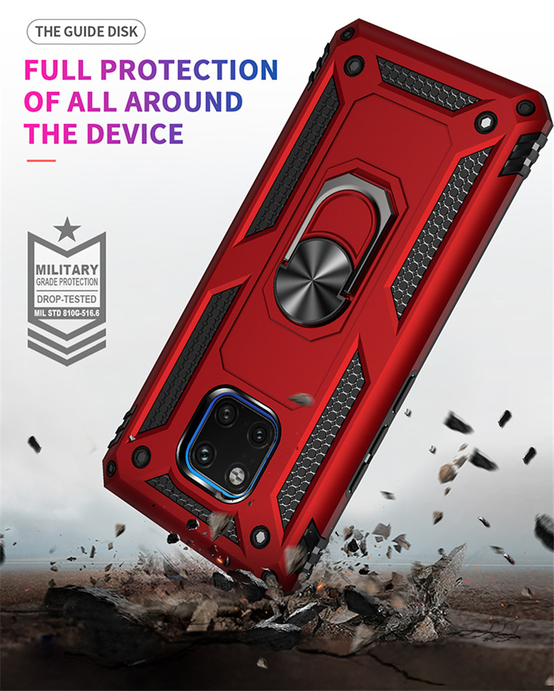 Til huawei mate 20 pro cover magnet bilring stativholder cover til huawei mate 20 pro lya -l09 lya -l29 silikone kofanger coque capas
