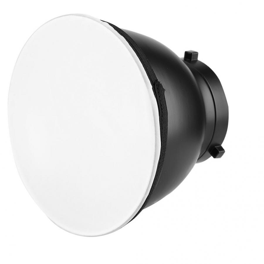18cm 7inch Standard Reflector for Bowens Mount with 60 Degree Grid and Soft Diffuser Cover for Portrait Art Wedding studio