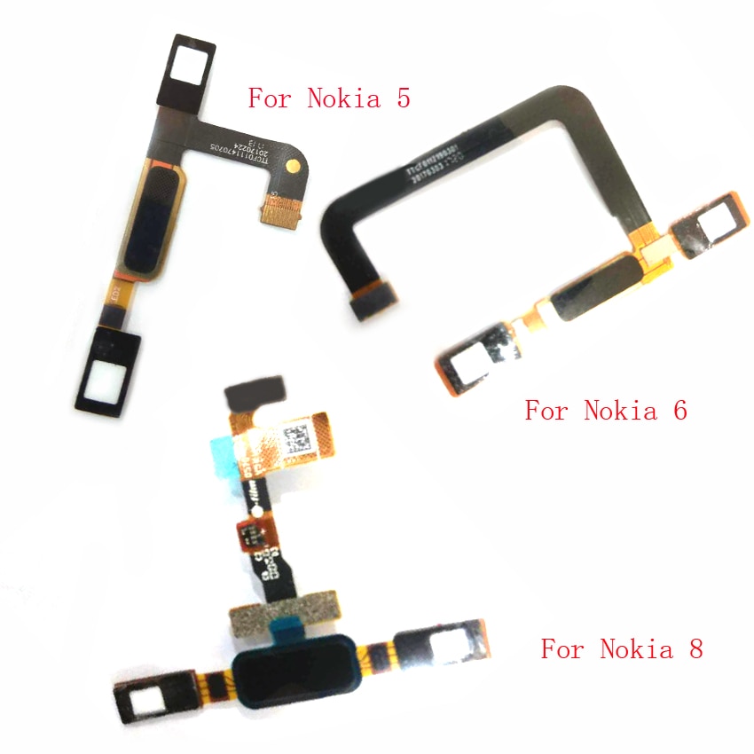 Voor Nokia 5 6 8 Home Button terug Sleutel Touch ID Vingerafdruk Sensor Flex Kabel Onderdelen