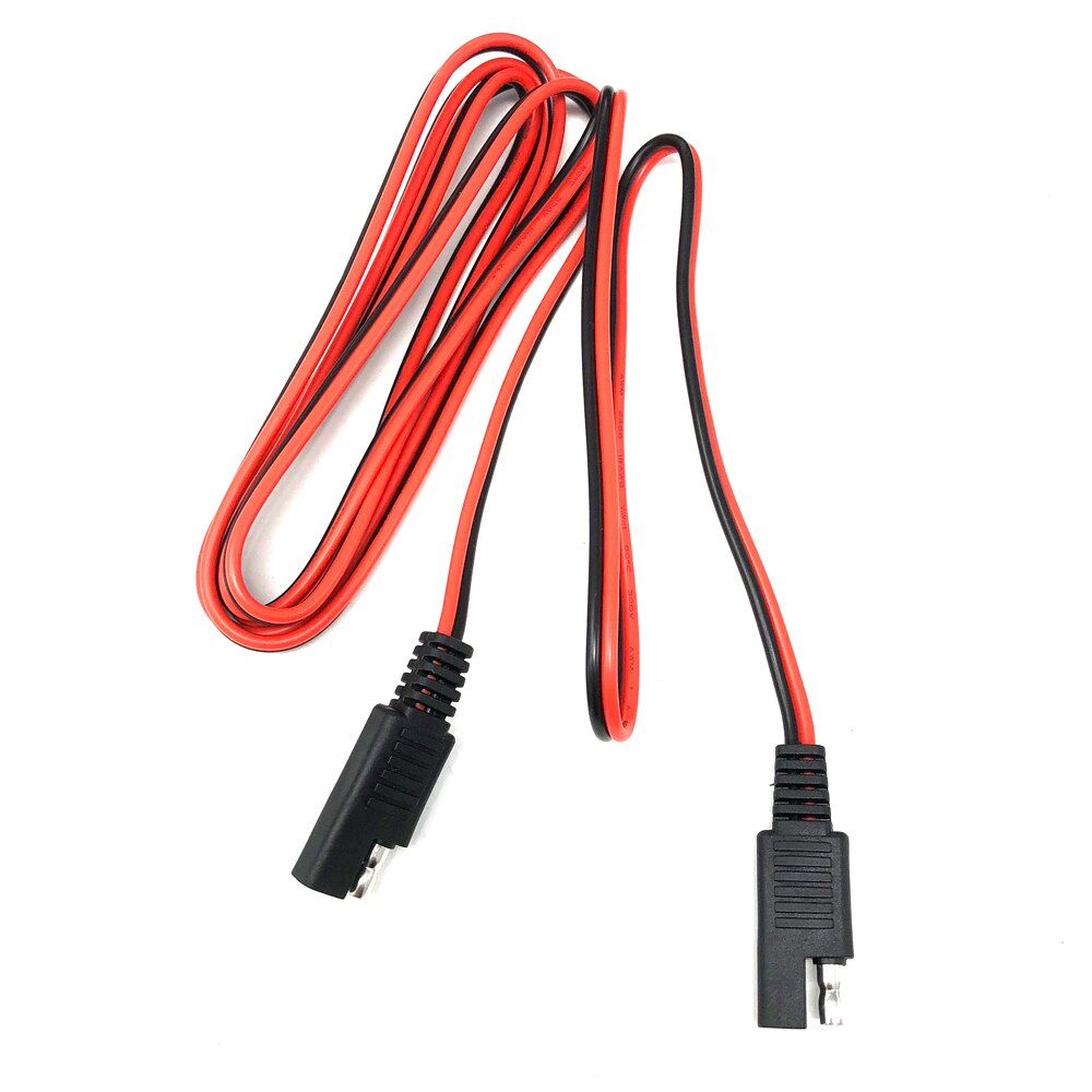 Gør det selv 2 stk sae to sae forlængerkabel hurtig afbrydelse ledningsnet sae stik 100cm + 200cm, 18 awg