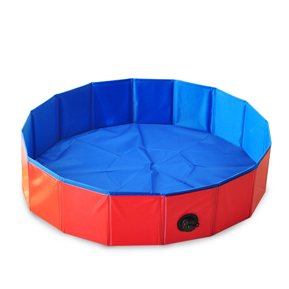 Portable Dog Pool Dog Swimming Pool Foldable Pet Dog Bath Pool Collapsible Dog Bathtub Pet Bathing Tub for Dogs Cats Pet Shower: Red / 80 x 30