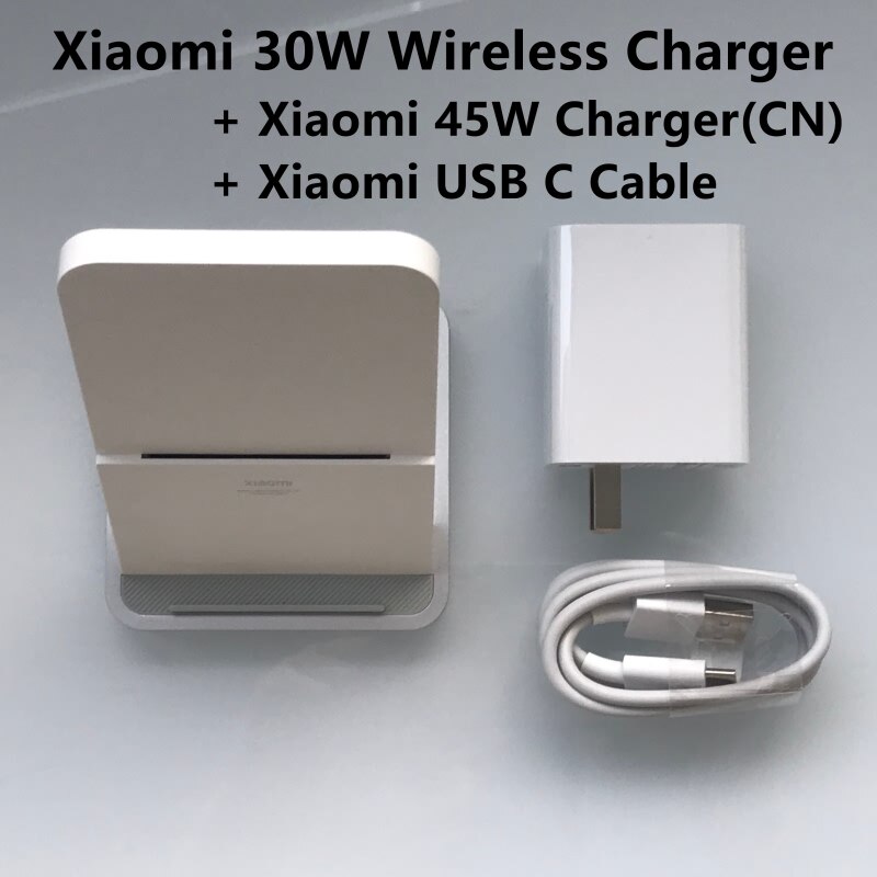 Original Xiaomi Vertical Air-cooled Wireless Charger 30W Max with Flash Charging for Xiaomi Mi Smartphone: Vertical 30W
