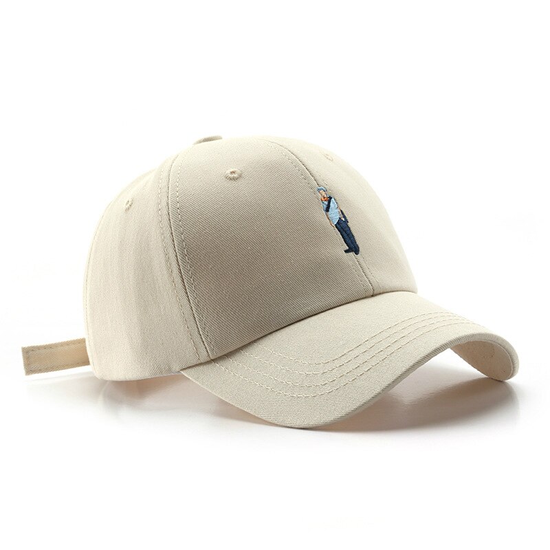 Mode Baseball Cap Voor Vrouwen Casual Snapback Hoed Katoen Dames Borduren Hoeden Lente Meisjes Paardenstaart Cap Verstelbare: Beige