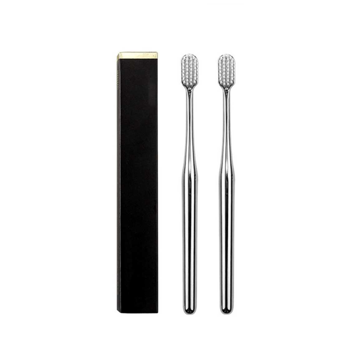 2/1pcs Luxury Soft Toothbrush Gold Silver Toothbrushes for Men and Women Adult Tooth Brush Electroplated High-end Dental Brushes: PURPLE
