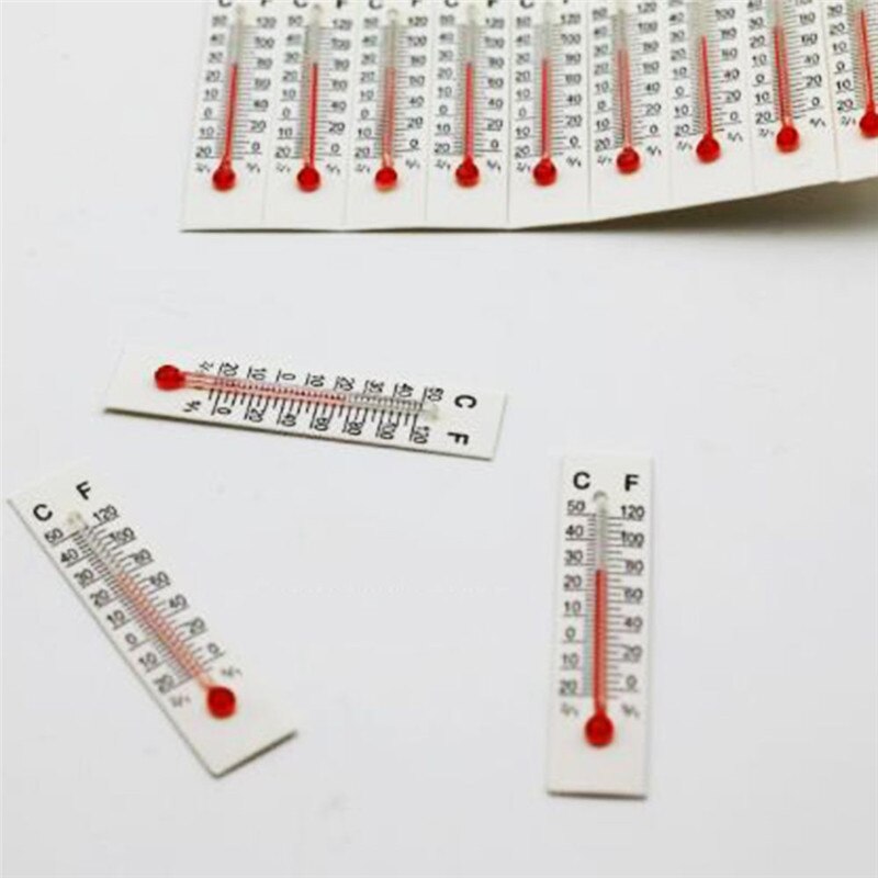 5PCs Miniature Paper Cardboard Thermometer Dollhouse Indoor -20-50C Indoor Outdoor Thermometer Instruments