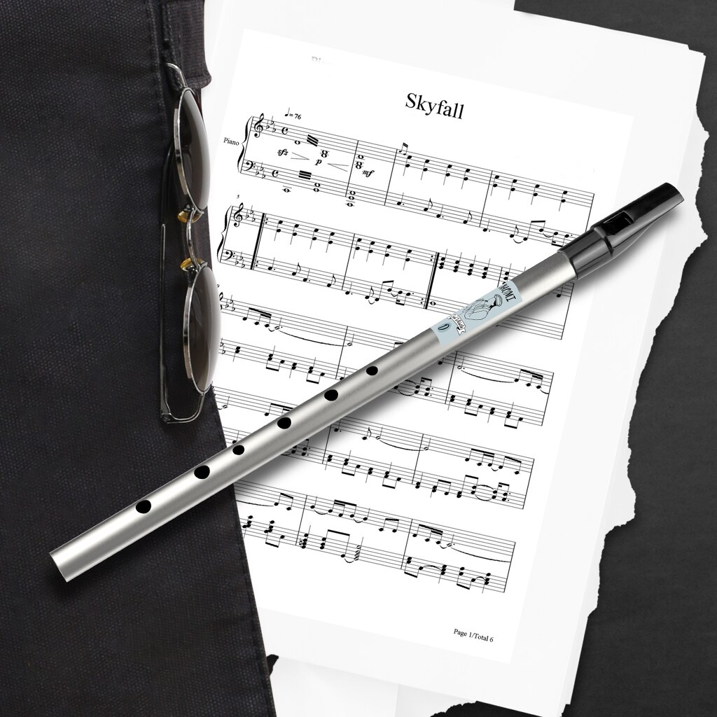 NAOMI Traditional Irish Tin Whistle Nickel-plated Brass Penny Whistle Key Of D Irish Whistle Six-holed Woodwind Instrument