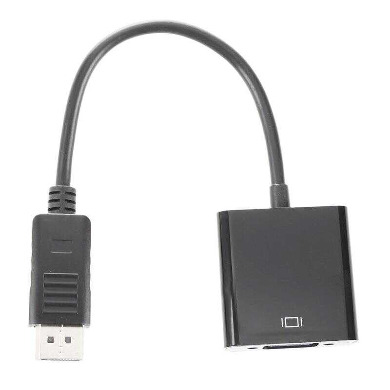 Displayport DP Male To VGA Female Adapter Display Port Cable Converter Black