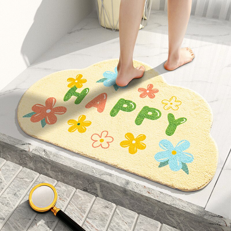 Anti Slip Mat For Bathroom Super Absorbent Floor Mat Quick Waterproof Bath Cat Rug Doo Bathroom Door Absorbent Non-Slip Foot Pad
