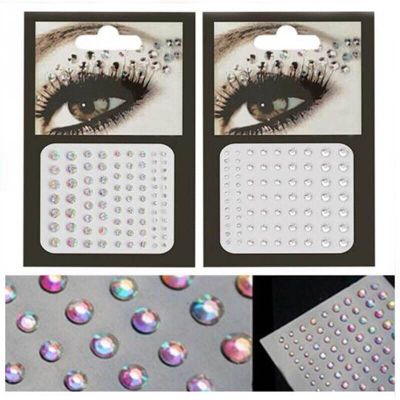 DIY Adhesive Face jewels Gems Temporary Tattoo Eyes Jewels Festival Party Body Gems Rhinestone Flash Tattoos Stickers Body