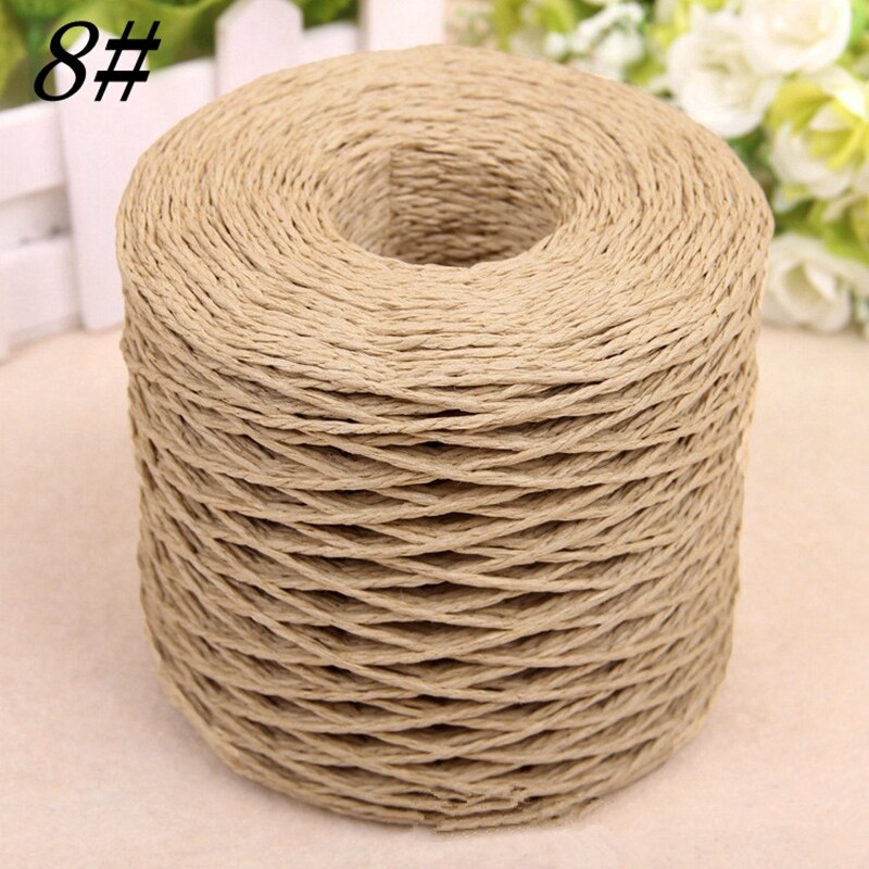 200 Yards Raffia Straw Rope Hat Yarn Paper Raffia Crochet Straw Yarn 2mm Organic TJM9110