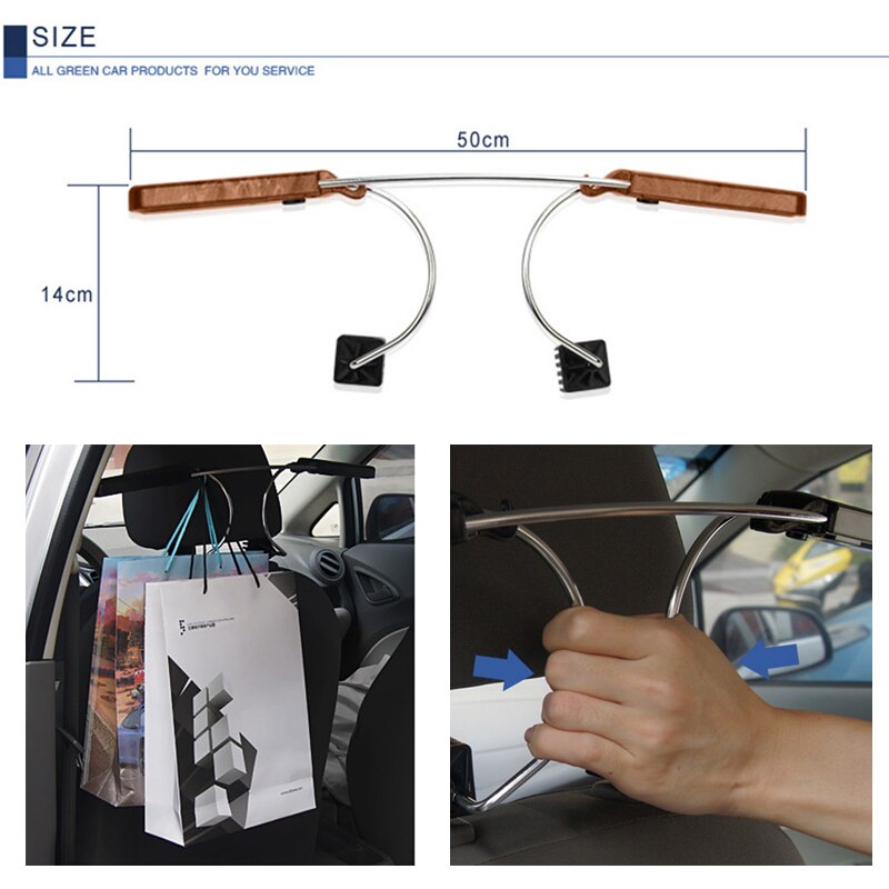 Accessoires de porte-vêtements de voiture en acier inoxydable cintre réglable pour Mercedes w204 w211 Mazda 3 6 cx-5 Suzuki swift sx4