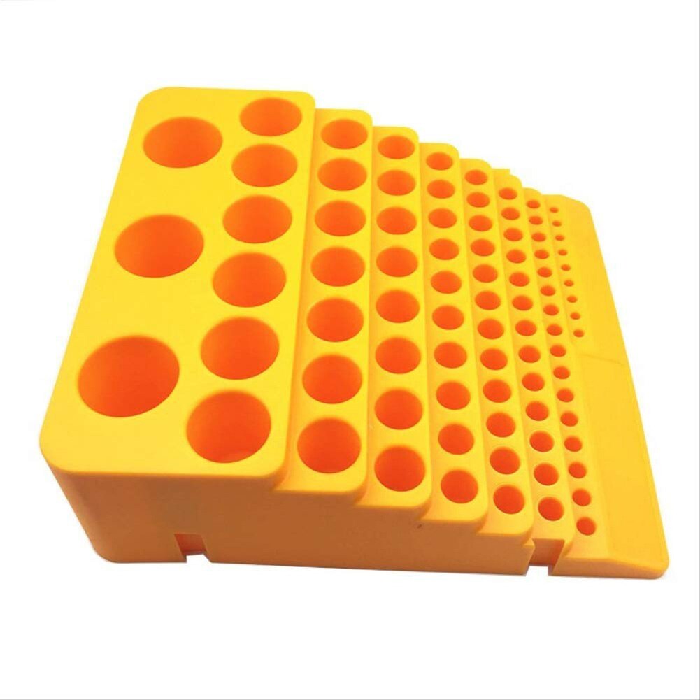 Drill Bit Rack Milling Cutter 85 Holes Storage Tool Box Portable Accessories Plastic Reamer Desktop Thickened Multifunction