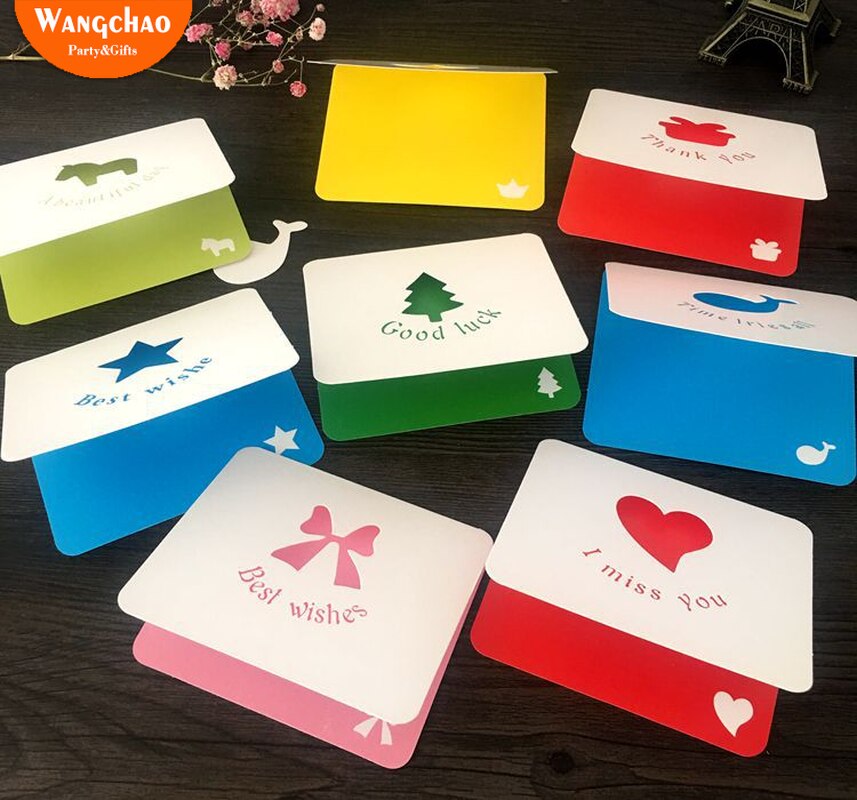 10pcs Hollow-out Greeting Card Christmas Year Card Christmas Mini Postcards Birthday Card Thank You Cards