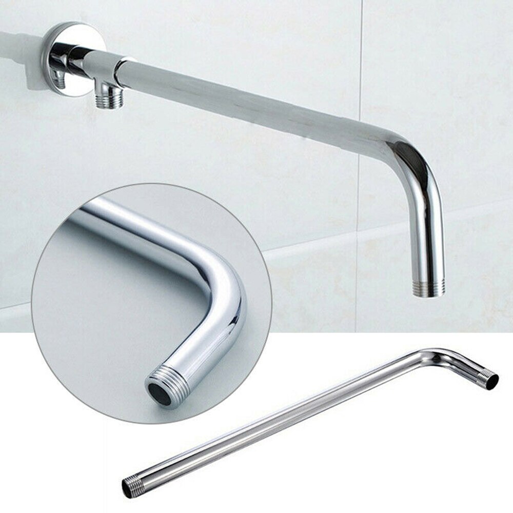 30cm Stainless Steel Wall Mounted Shower Head Extension Arm Rain Shower Head Install Easy Bathroom Accessories