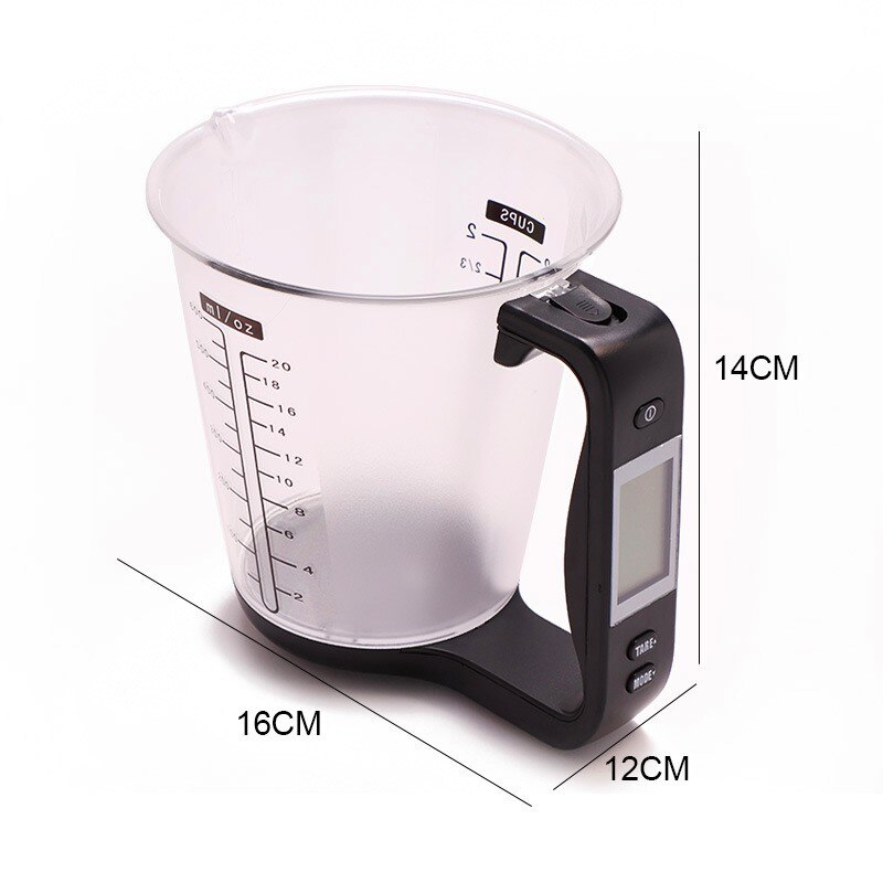 Electronic Digital LCD Display Kitchen Measuring Cups Kitchen Food Water Cooking Measuring cups scale Temperature Measuring Cups
