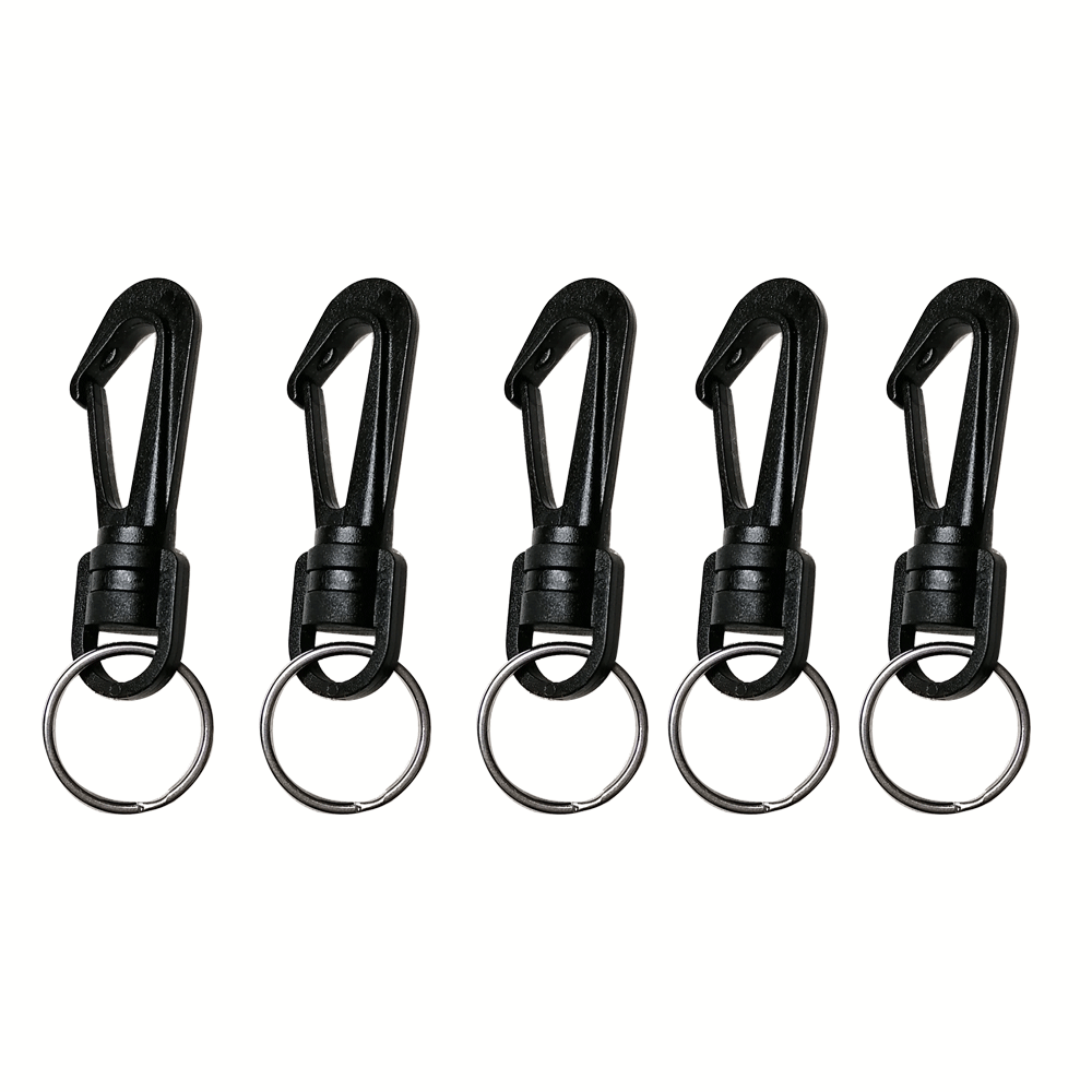 5/10pcs Scuba Diving Plastic Swivel Snap Hook Clip With Keyring for Camping Backpack Dive Light Compass Whistle Noise Maker: 5 Piece