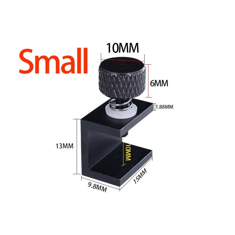 Aluminium justerbar sengeklemme ender 3 heatbed klemme til 3d printer bygget platform glasholder: 8 stk / Lille klip