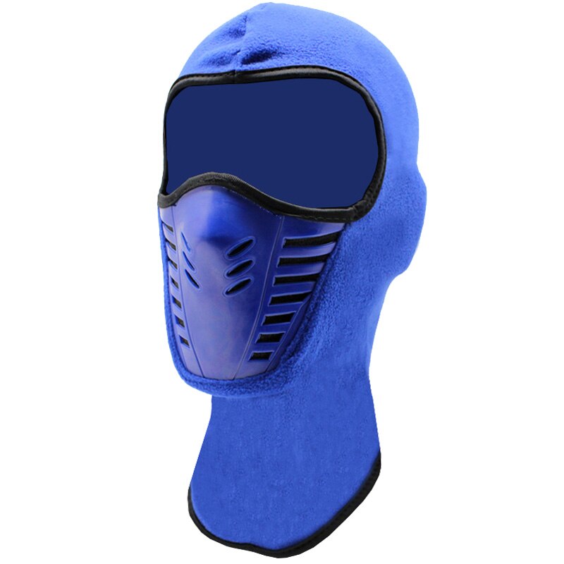 Motorcykel maske vindtæt cykling ansigtsmaske varmere fleece balaclava motorcykel udendørs sport tørklæde cykel snowboard ski maske: Blå maske