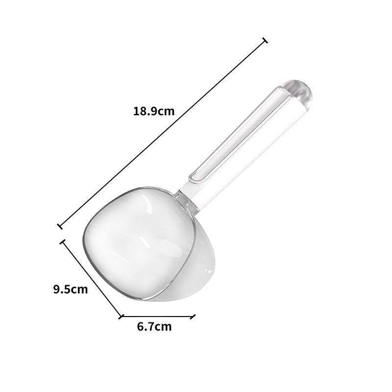 Pet feeding shovel Cat feeding spoon Large capacity thickened cat and dog spoon Plastic shovel Pet feeder: WHITE