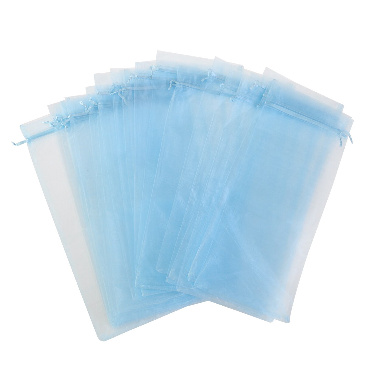 20 piezas de Organza pura para botellas de vino, bolsas de , decoraciones para de Navidad, bolsa organizadora, cubierta para botellas de vino: Lake Blue