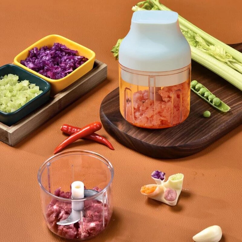 USB Kitchen Grinder Cordless Chopper Meat Grinder Kitchen Cutter Mini Electric Vegetable Garlic Crusher Mixer kitchen