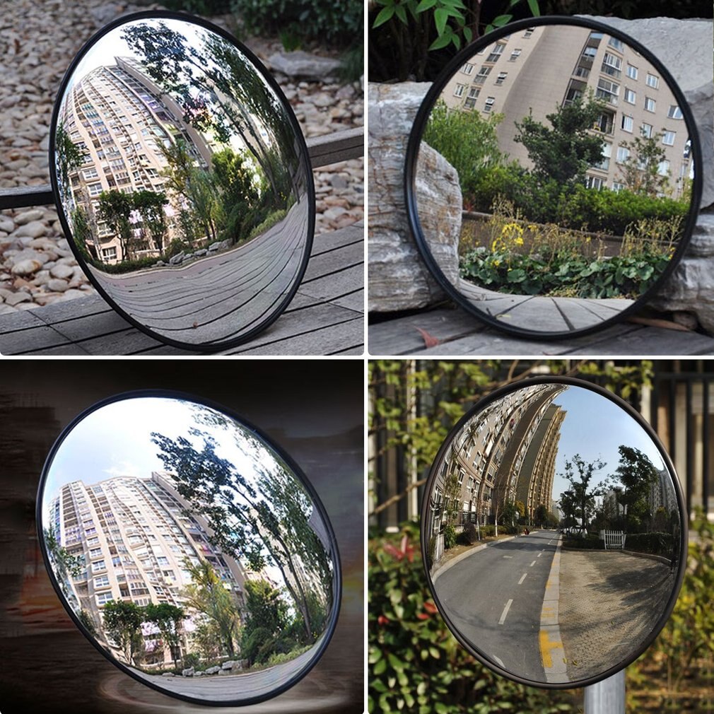 30cm Diameter Road Traffic Convex Mirror Vandal Resistance Wide-Angle Mirror Underground Garage Reversing Looking Glass