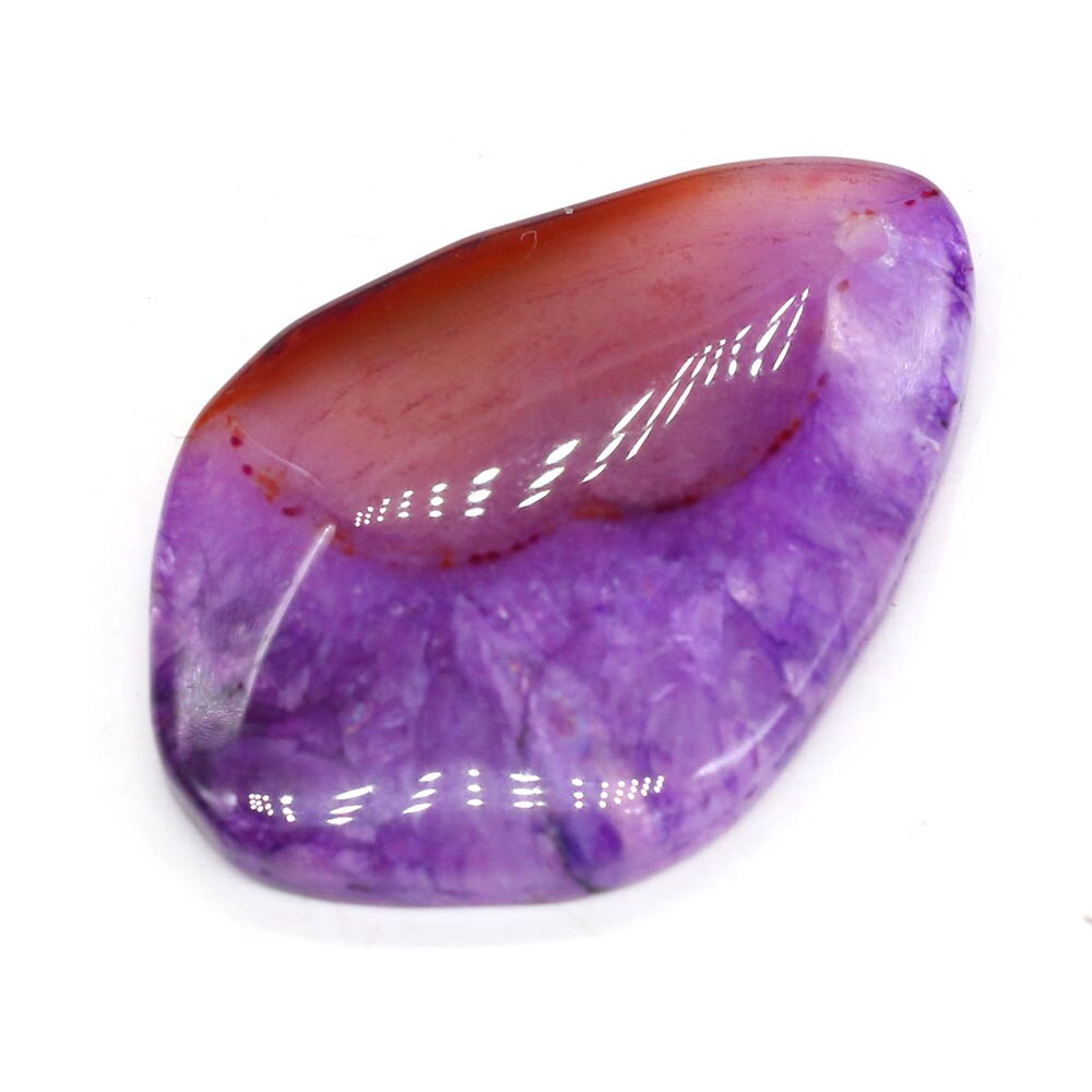 Natural Two-tone Agates Pendants Charms Stone Rhombus Shape Pendants DIY for Necklace or Jewelry Making Size 30x45mm: Red Purple