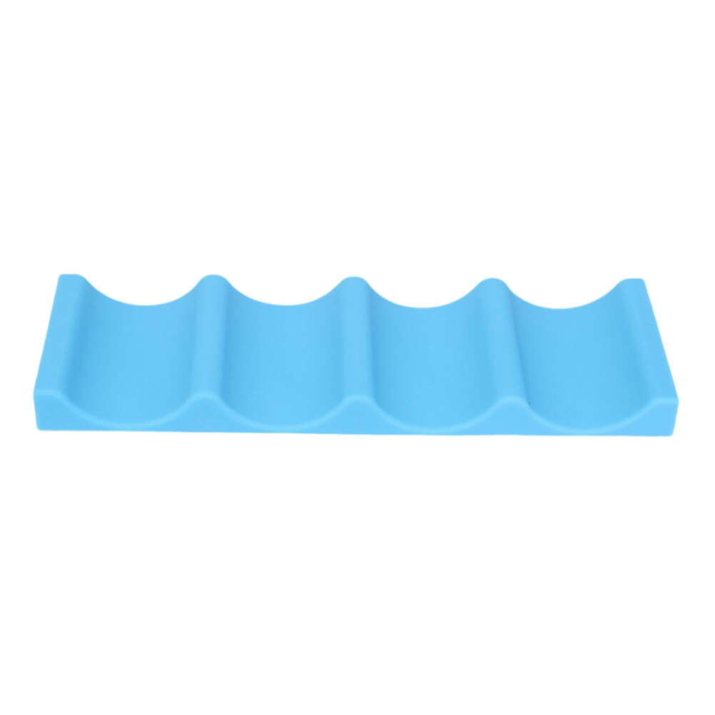 Organizador de botellas de vino y cerveza, soporte de silicona duradero para nevera, accesorios de barra de herramientas para apilar, color rojo y azul, novedad: Blue