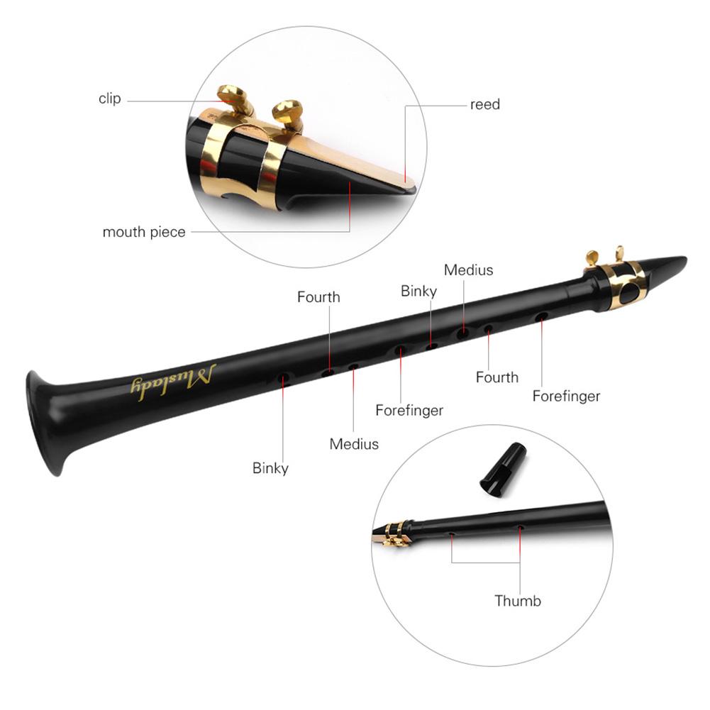 Mini Portable Saxophone Black Pocket Sax Little Saxophone With Carry Bag Woodwind Instrument Musical Instruments
