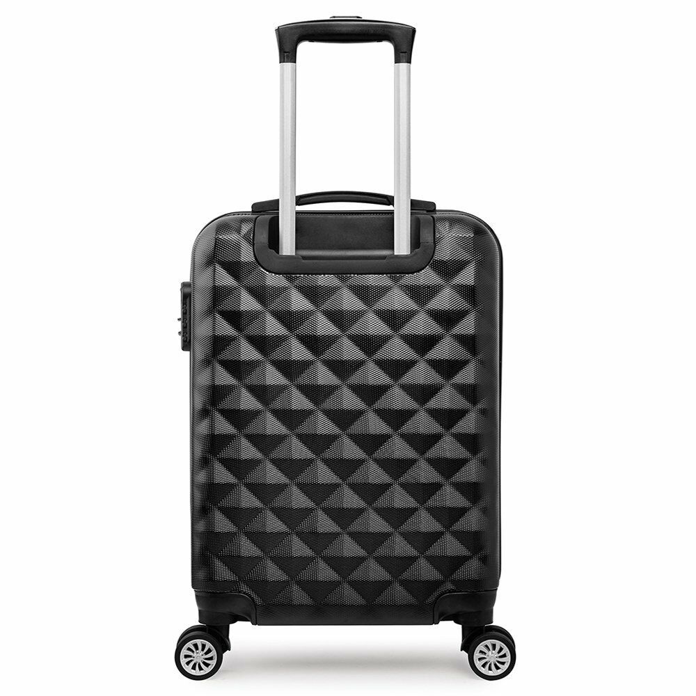 carrello rigido bagaglio a mano valigia voli viaggio 4 ruote 55x34x20 cm Nero