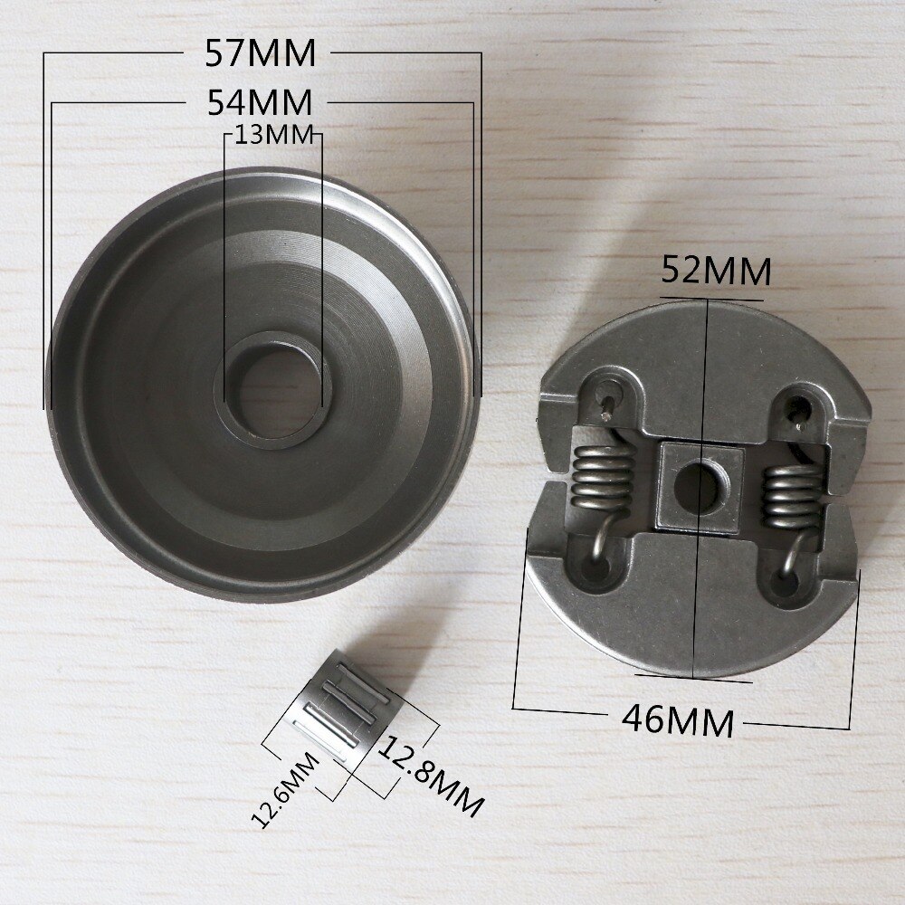 Tambour d'embrayage et roulement à aiguilles adapté à la tronçonneuse chinoise 2500 25CC
