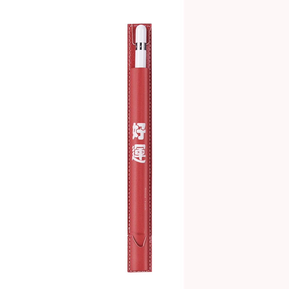 Pokrowiec na długopis Stylus pokrowiec na Tablet dotykowy ForApple ołówek tabletki torby na długopisy piórnik elastyczny skórzany pokrowiec ochronny z naklejką: 14