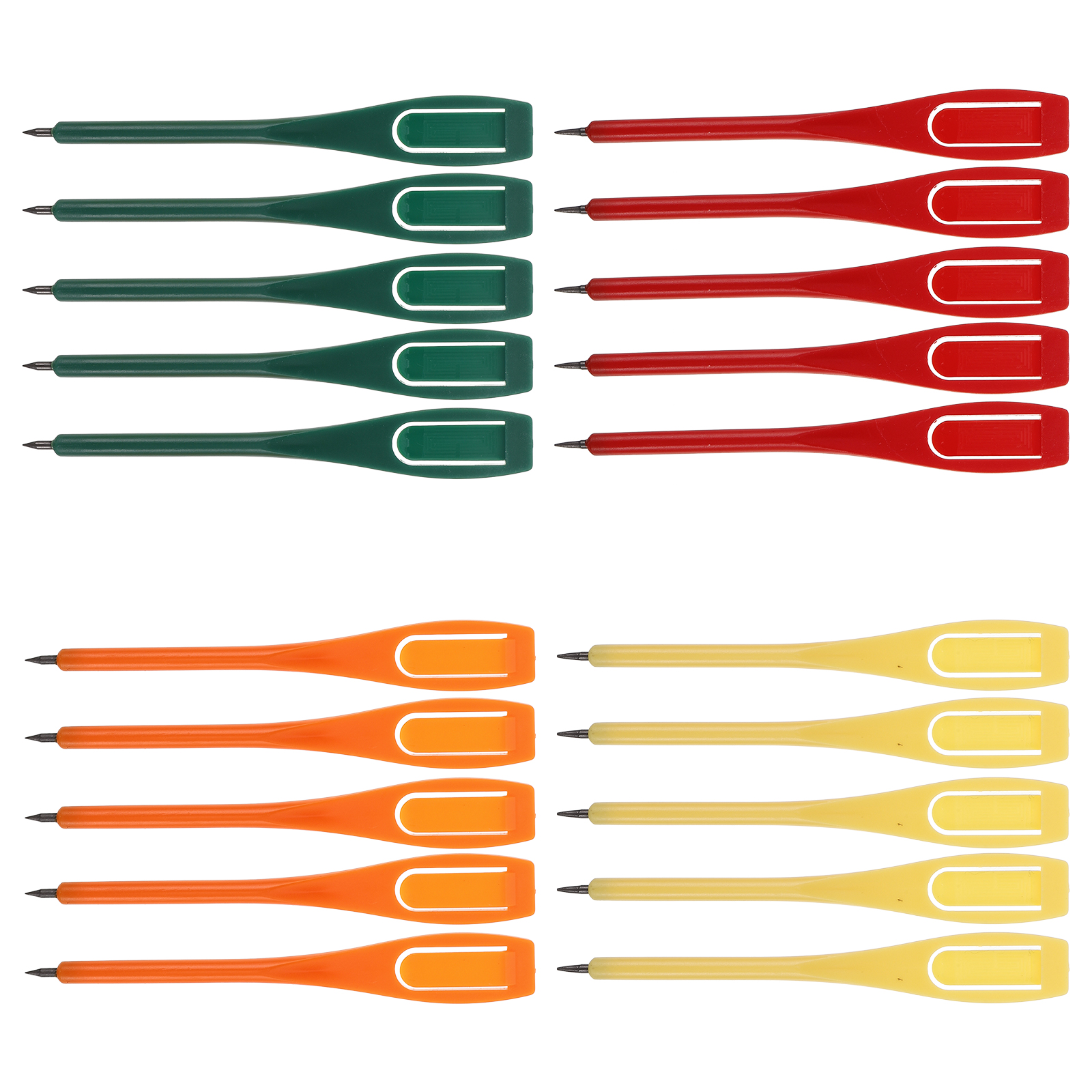 20 lápices de puntuación marcadores plásticos conjunto de lápices con de clip portátil soporte de tarjeta de puntuación para torneos de golf y entrenamiento