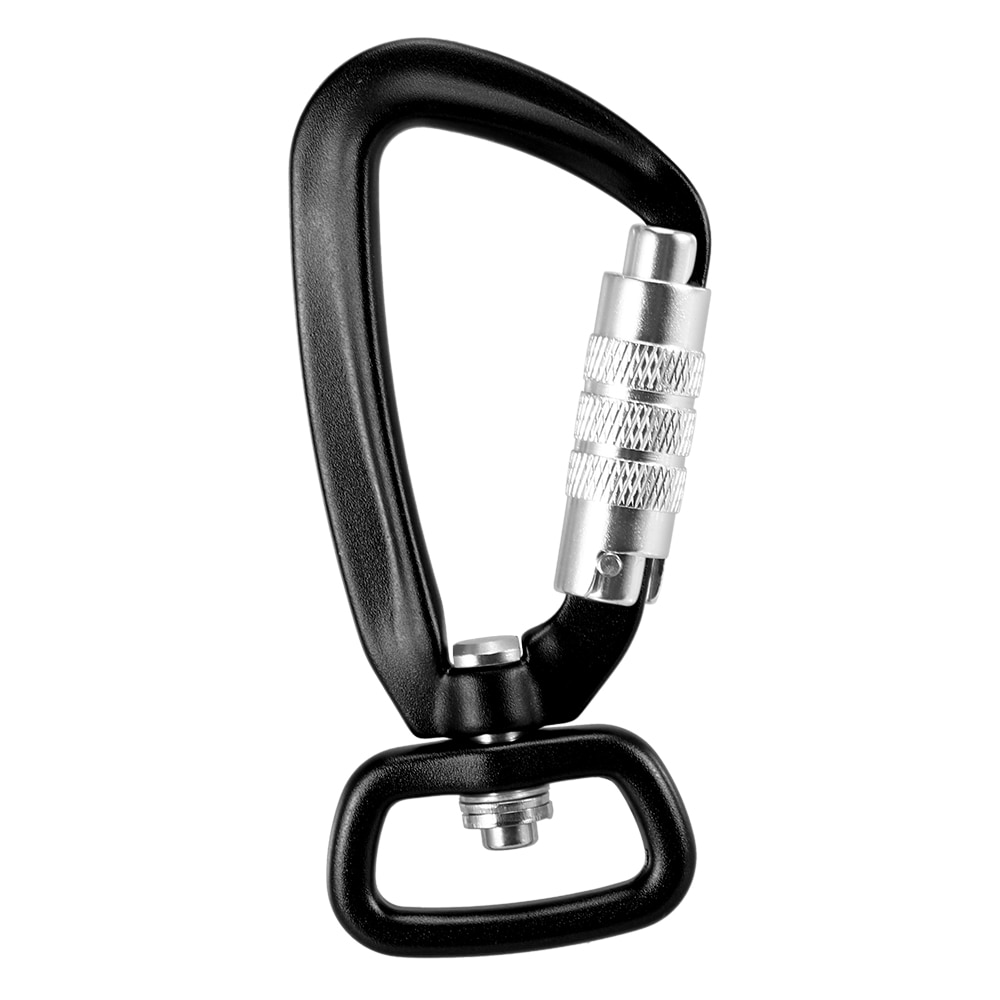 Lixada Survial Rescue Bergbeklimmen Karabijnhaken Haak D-Ring 360 ° Draaibare Spinner Sleutelhanger Touw Swivel Karabijnhaak Clip