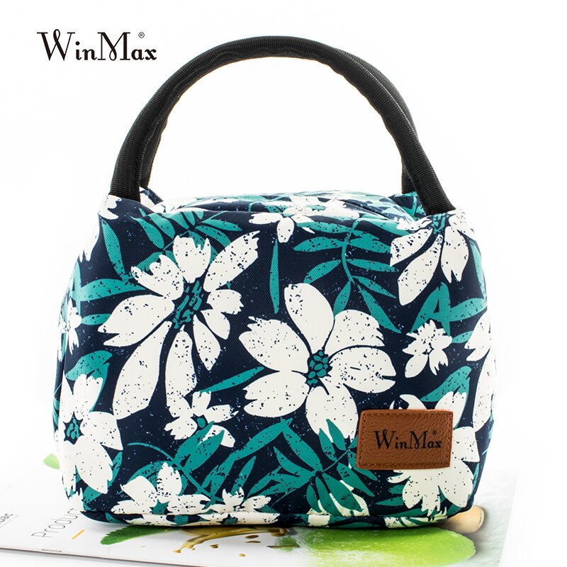 Winmax – sac à Lunch isotherme à imprimé Floral, fourre-tout isotherme pour pique-nique, pour enfants, femmes, filles, dames et hommes: BX004-13