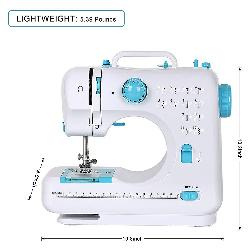 Mini Sewing Machines, Portable Electric Heavy Duty Machines With Foot Pedal Double Thread 12 Built-In Stitches,US Plug
