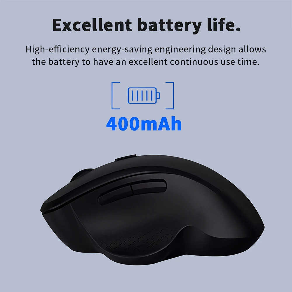 Dual-Mode 2.4G Wireless Mouse Bluetooth 5.2 Mouse Rechargeable Mouse Game Mouse 1600DPI For Laptop Tablet Computer Windows MacOS