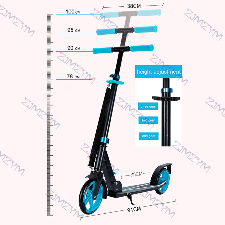 Opvouwbare Pu 2 Wielen Kick Scooter Aluminium Legering Kids Kinderen Voetpedaal Scooters Hoogte Verstelbare Oefening Speelgoed Skateboard