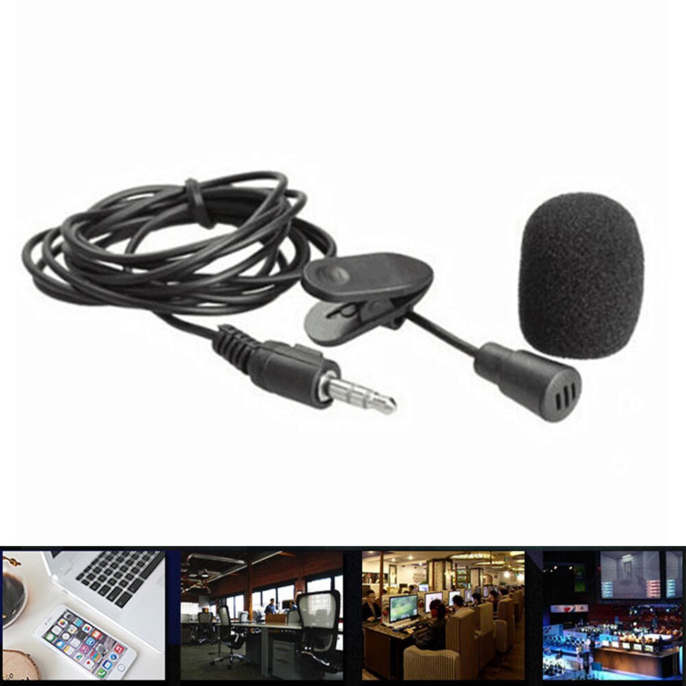 Mini 3.5mm USB Microphone Lapel Lavalier PC / Phone / Camera Portable External Buttonhole Microphones For iPhone Laptop Computer